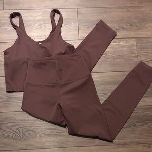 SOLD ❌ Quince Top and Leggings Set in Espresso